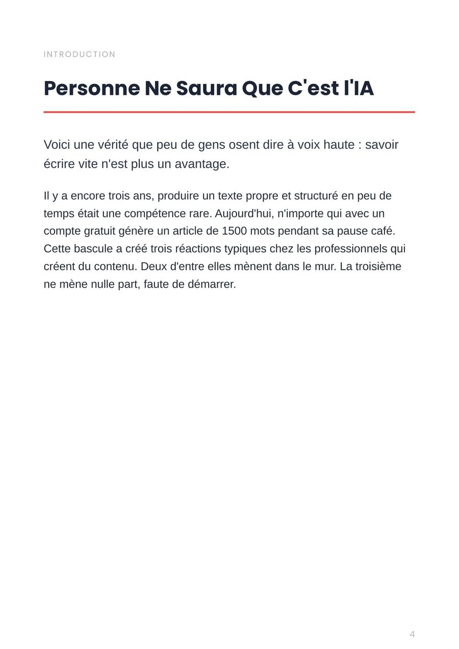 Introduction — Personne Ne Saura Que C'est l'IA
